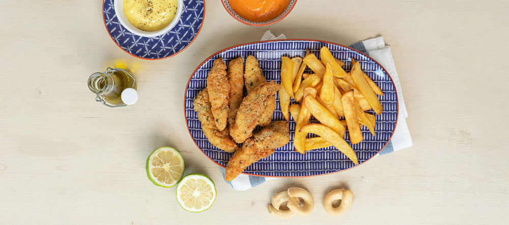 Merluzzo croccante con panatura ai taralli