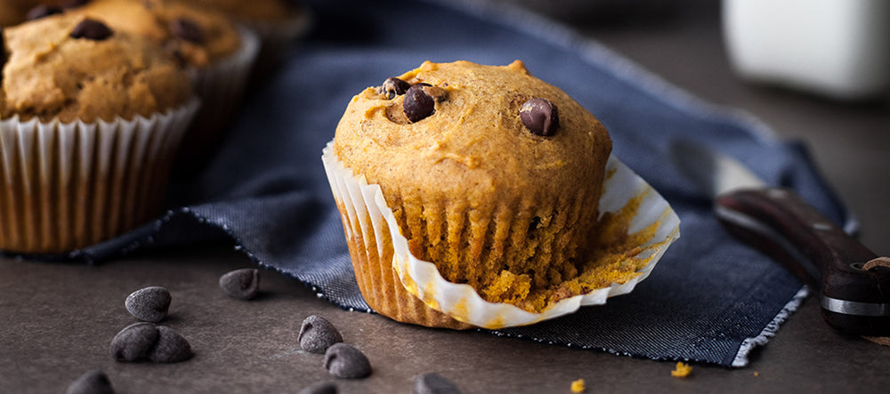 Muffin alla zucca e gocce di cioccolato