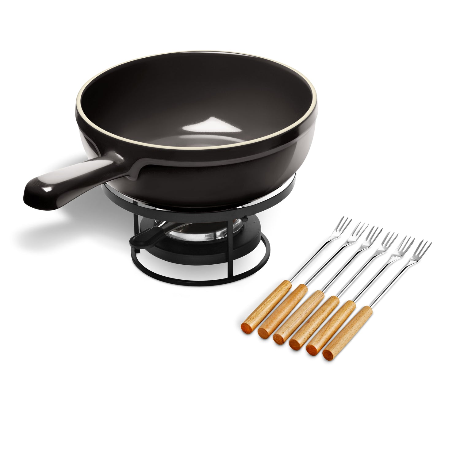 Fondue-Set mit Gabeln und Réchaud Fusain emile henry EH 9922 79 Kunzi Shop 1