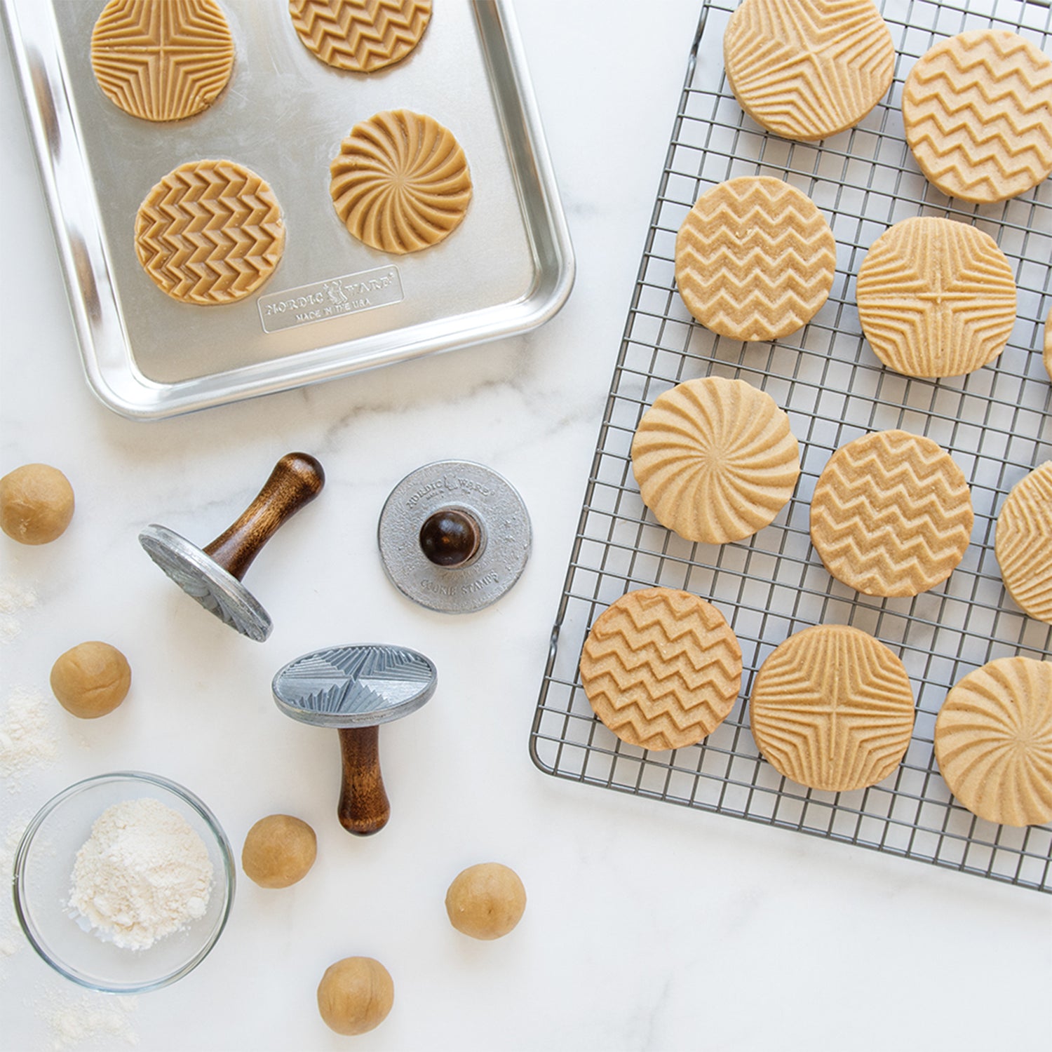 Geo Cast Cookie Stamps nordic ware NW 01245 Kunzi Shop 2