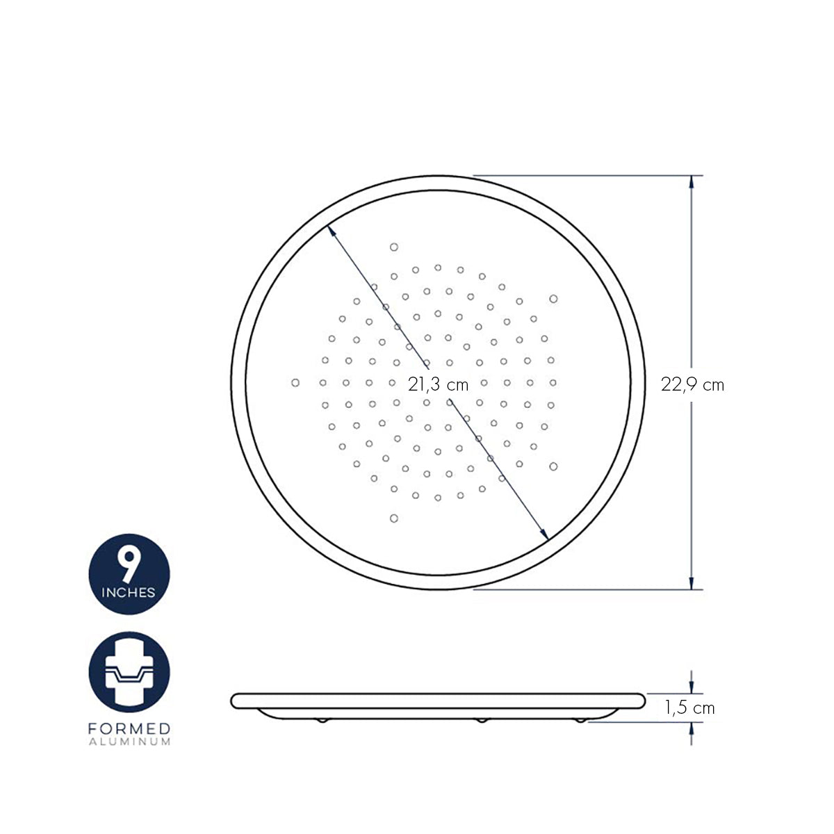 Pizza Crisp Ofenblech 23 cm nordic ware NW 46105 Kunzi Shop 3