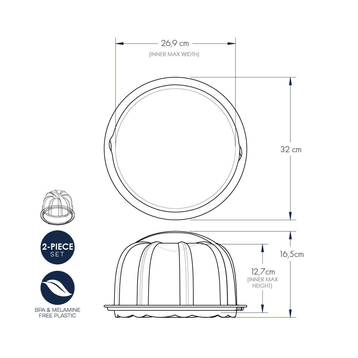 Translucent Bundt Backformhalter nordic ware NW 50022 Kunzi Shop 2