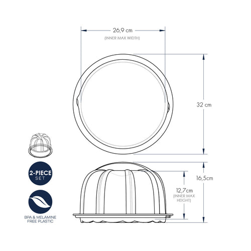 Translucent Bundt Backformhalter nordic ware NW 50022 Kunzi Shop
