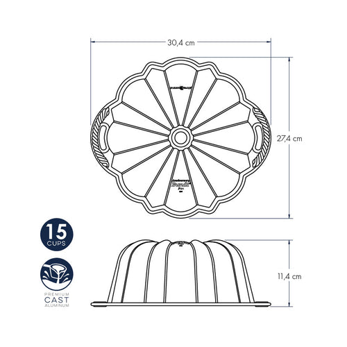 Anniversary Bundt Pan - 12 Cup nordic ware NW 50077 Kunzi Shop