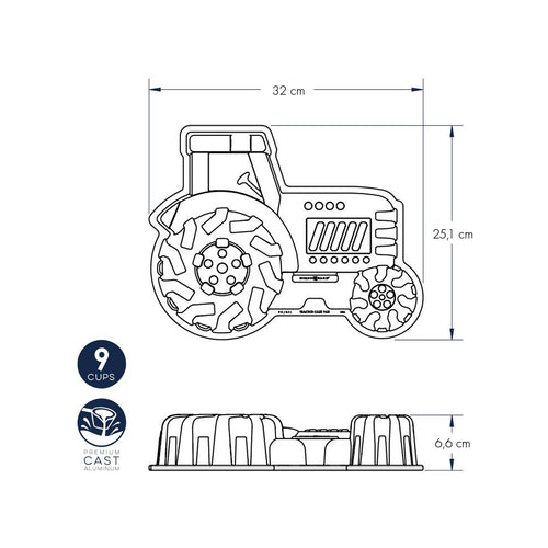 Backform Tractor Pan nordic ware NW 51524 Kunzi Shop