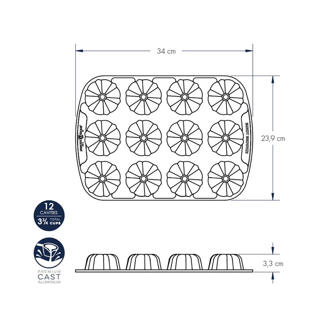 Bundt Brownie Pan nordic ware NW 52824 Kunzi Shop 3