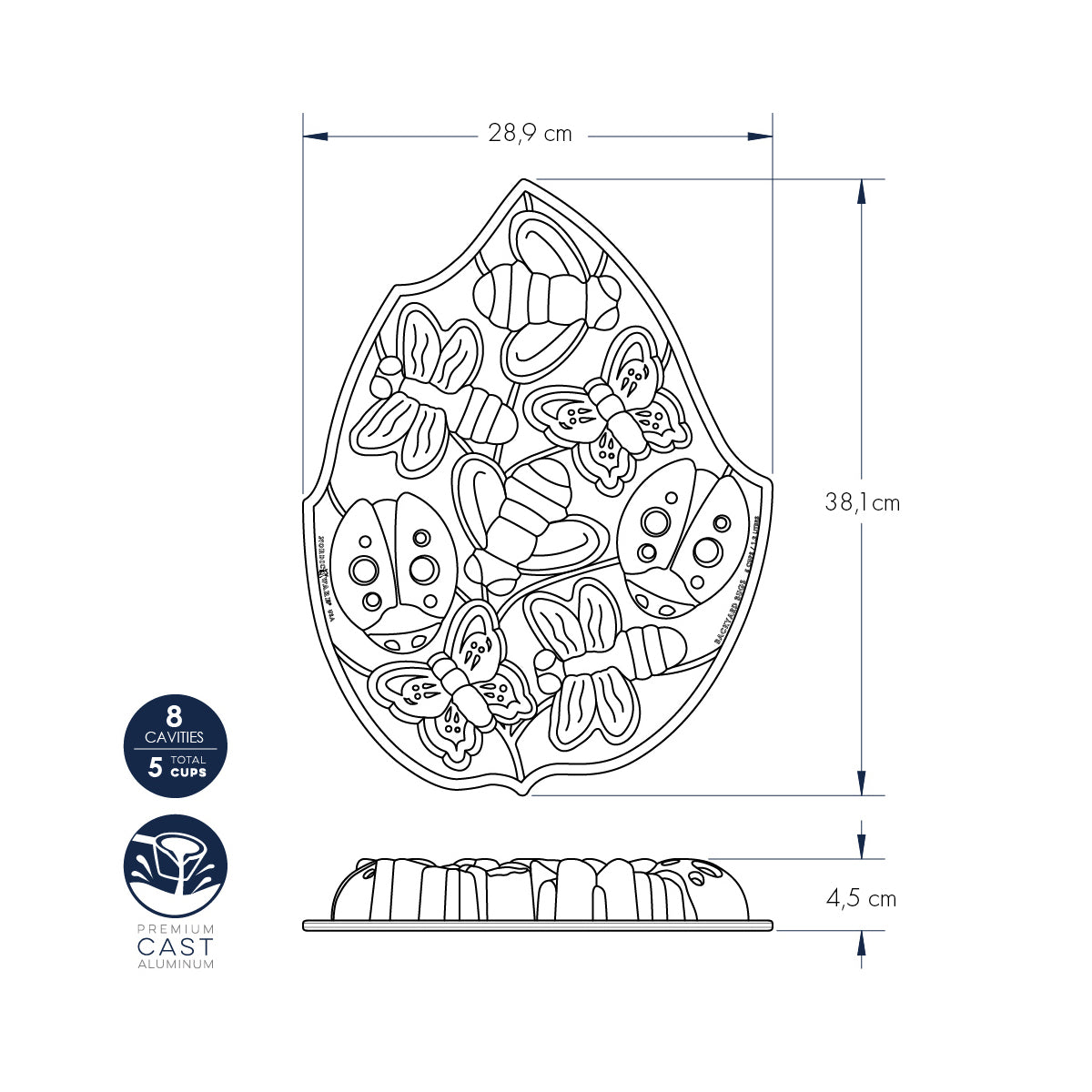 Backyard Bugs Cakelet nordic ware NW 53037 Kunzi Shop 3
