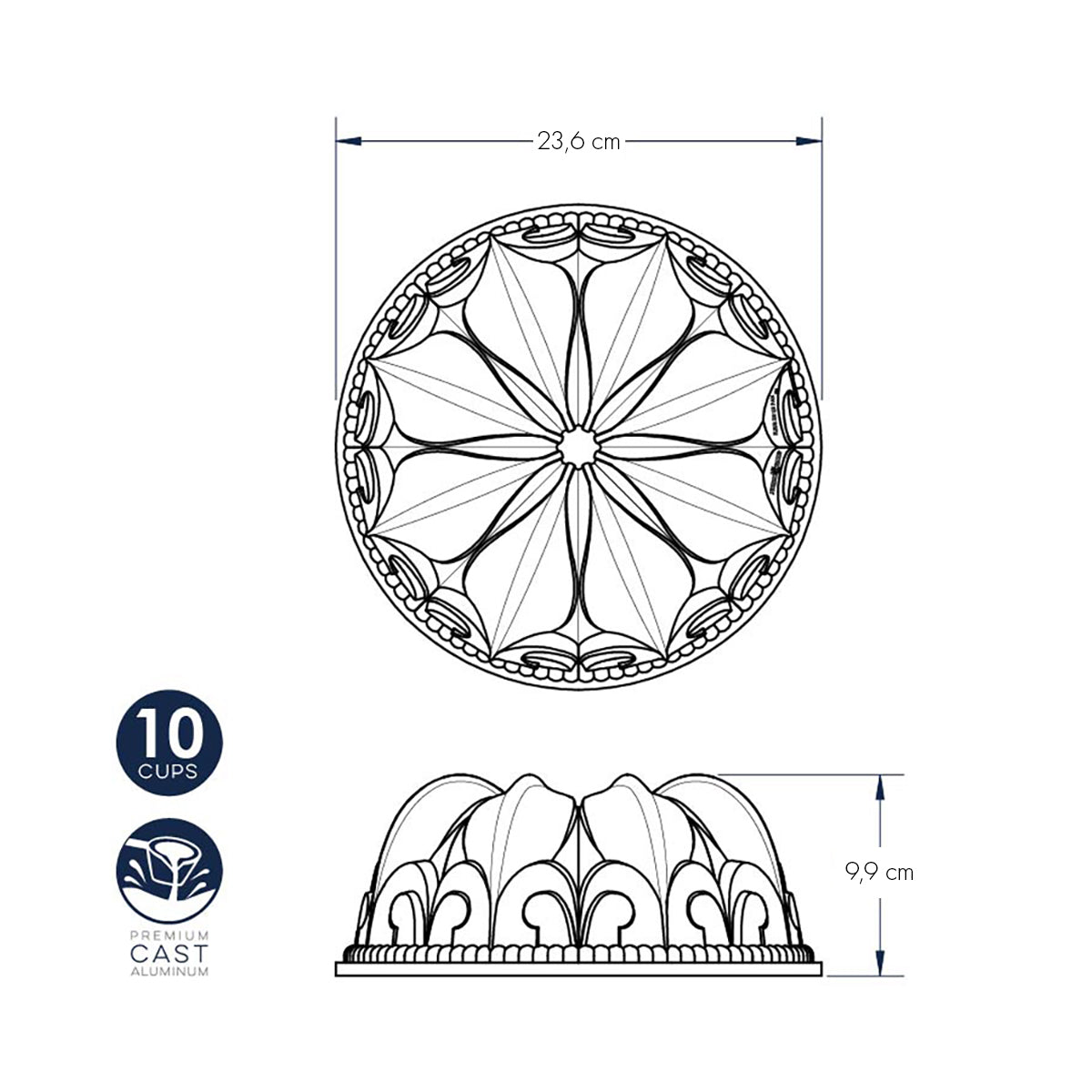 Fleur De Lis Bundt Pan nordic ware NW 53248 Kunzi Shop 6