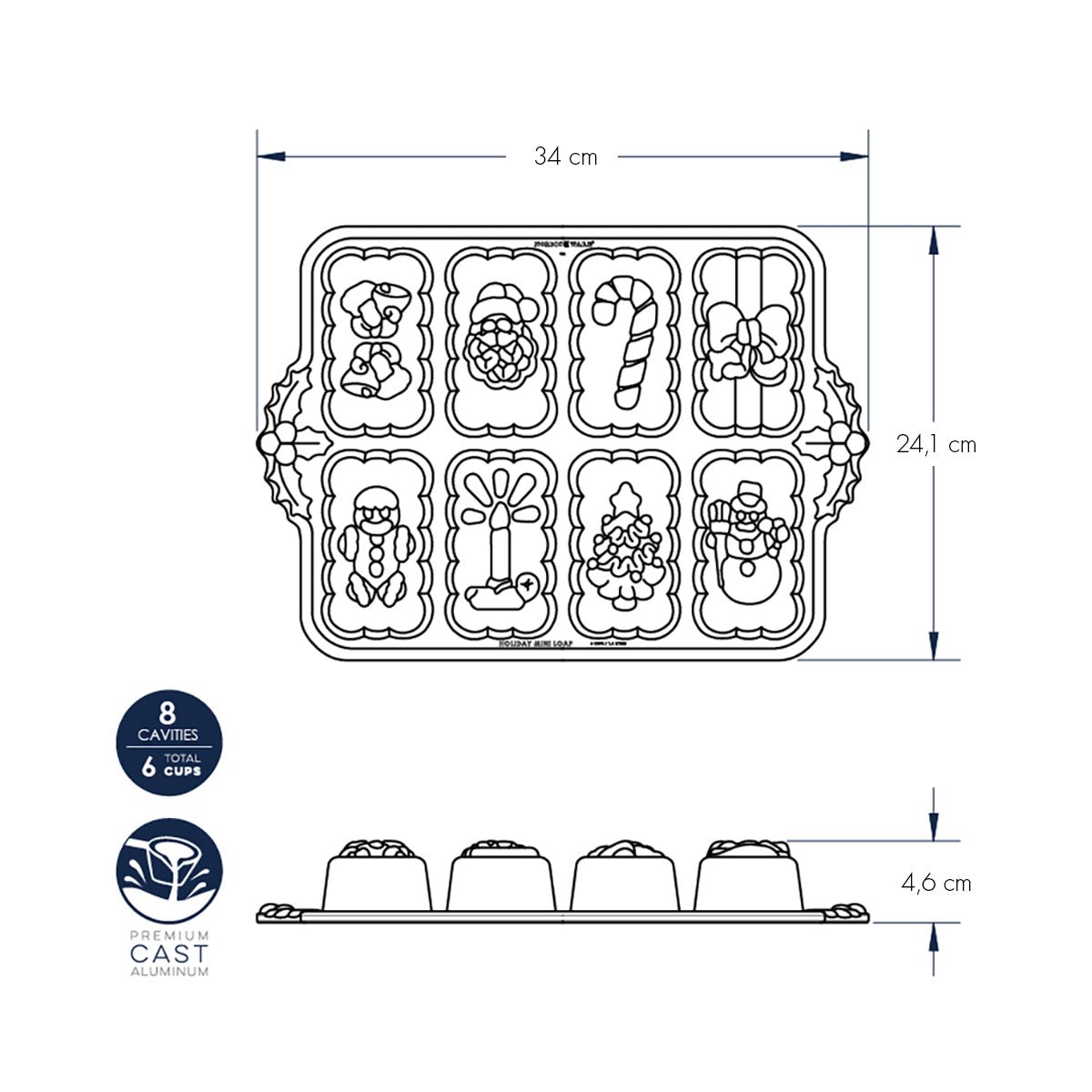 Holiday Mini Loaves Pan nordic ware NW 53948 Kunzi Shop 3