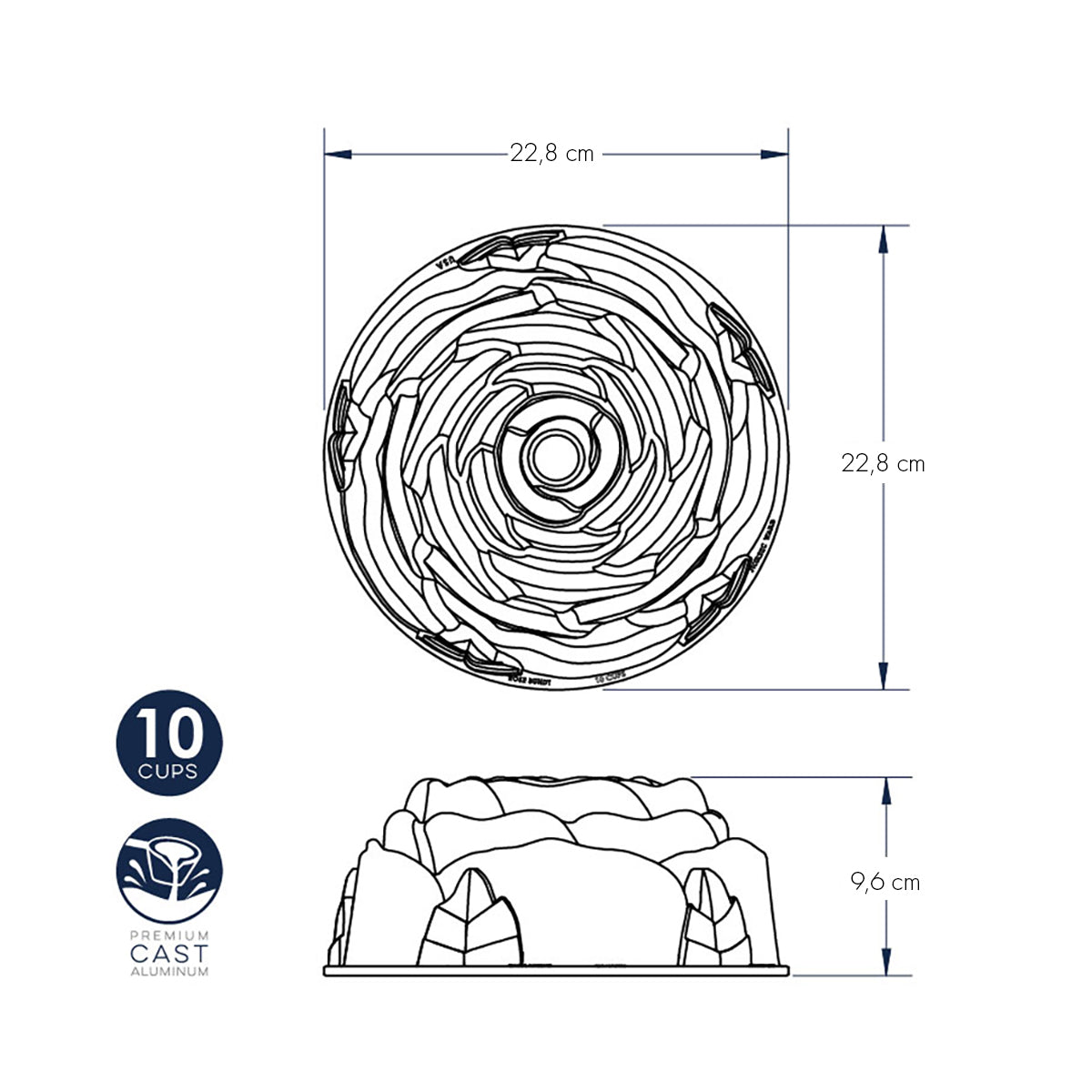 Rose Bundt Pan nordic ware NW 54148 Kunzi Shop 5