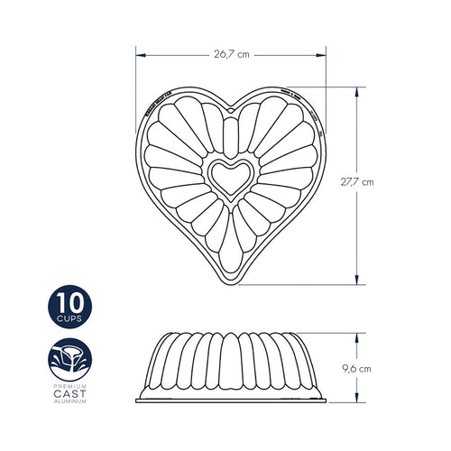 Elegant Heart Bundt nordic ware NW 55548 Kunzi Shop