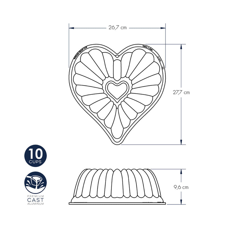 Elegant Heart Bundt nordic ware NW 55548 Kunzi Shop
