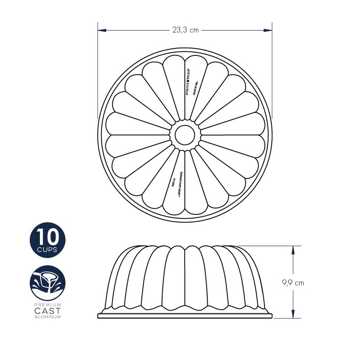Elegant Party Bundt Pan nordic ware NW 58677 Kunzi Shop 3