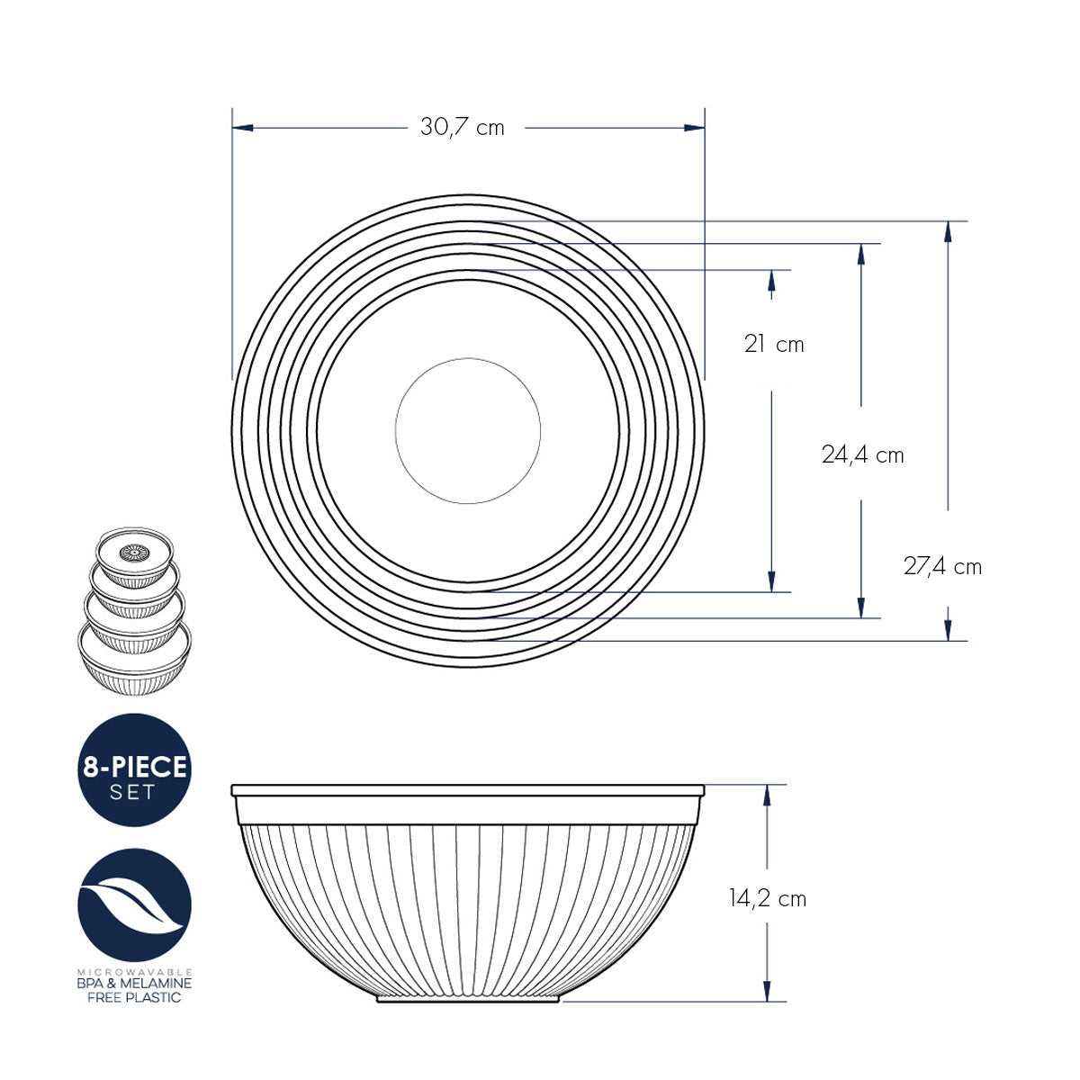 Set mit 4 Schüsseln mit Deckel nordic ware NW 69558 Kunzi Shop 3