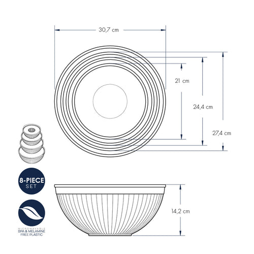 Set mit 4 Schüsseln mit Deckel nordic ware NW 69558 Kunzi Shop