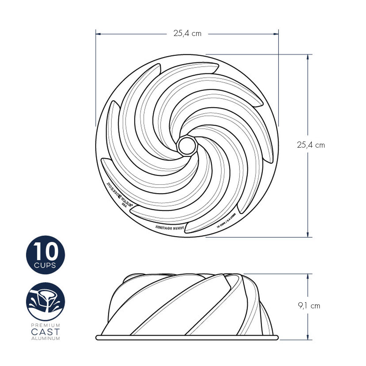 Heritage Bundt Pan nordic ware NW 80677 Kunzi Shop 3