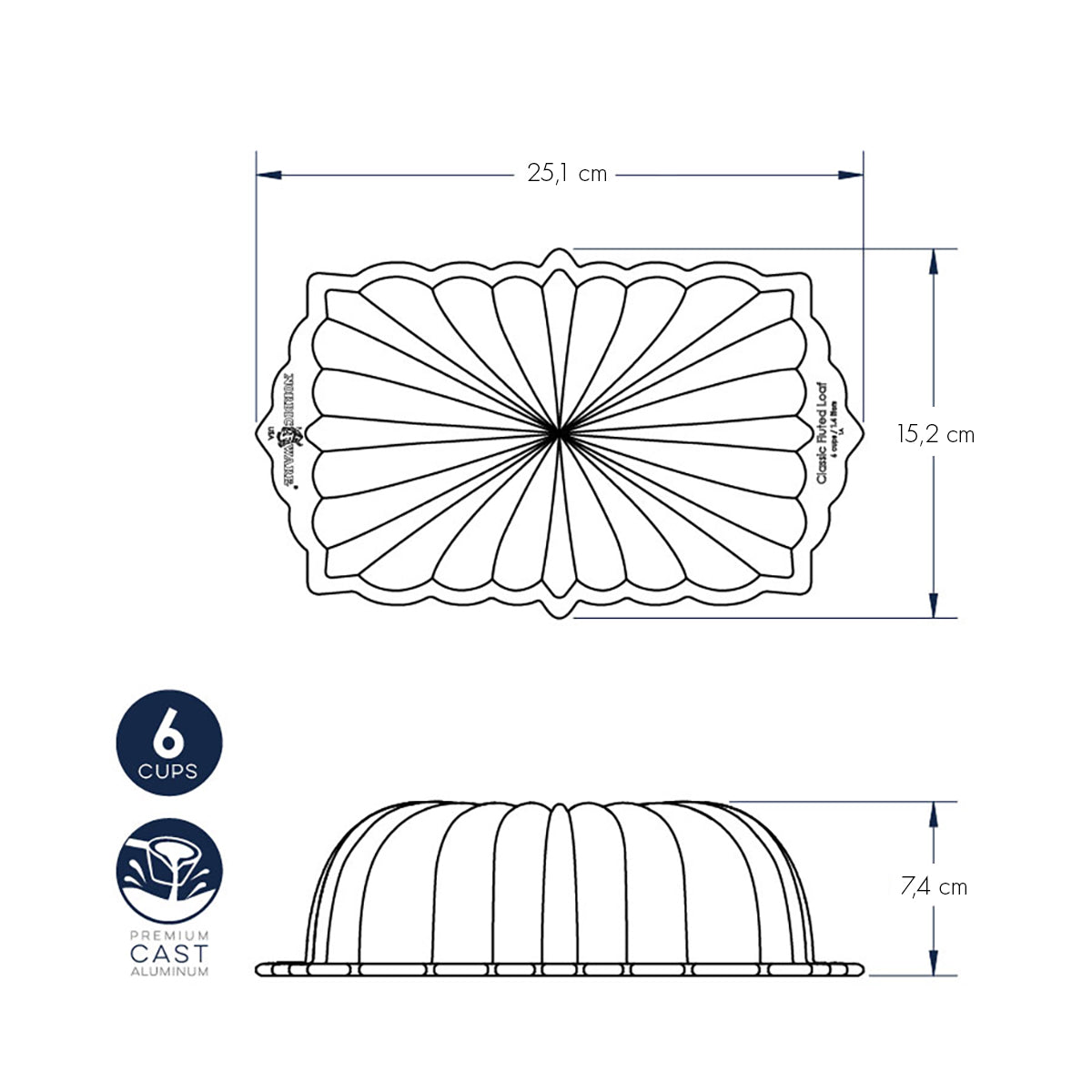 Klassische geriffelte Form nordic ware NW 81677 Kunzi Shop 2