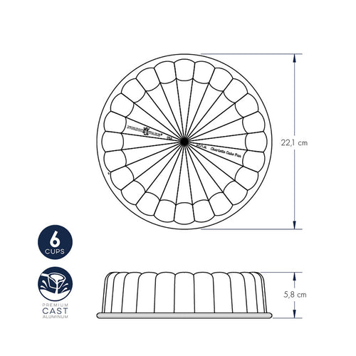 Charlotte Cake Pan nordic ware NW 83577 Kunzi Shop