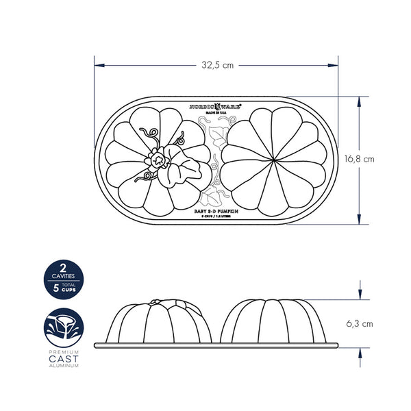 3-D Pumpkin Duet nordic ware NW 84548 Kunzi Shop 2