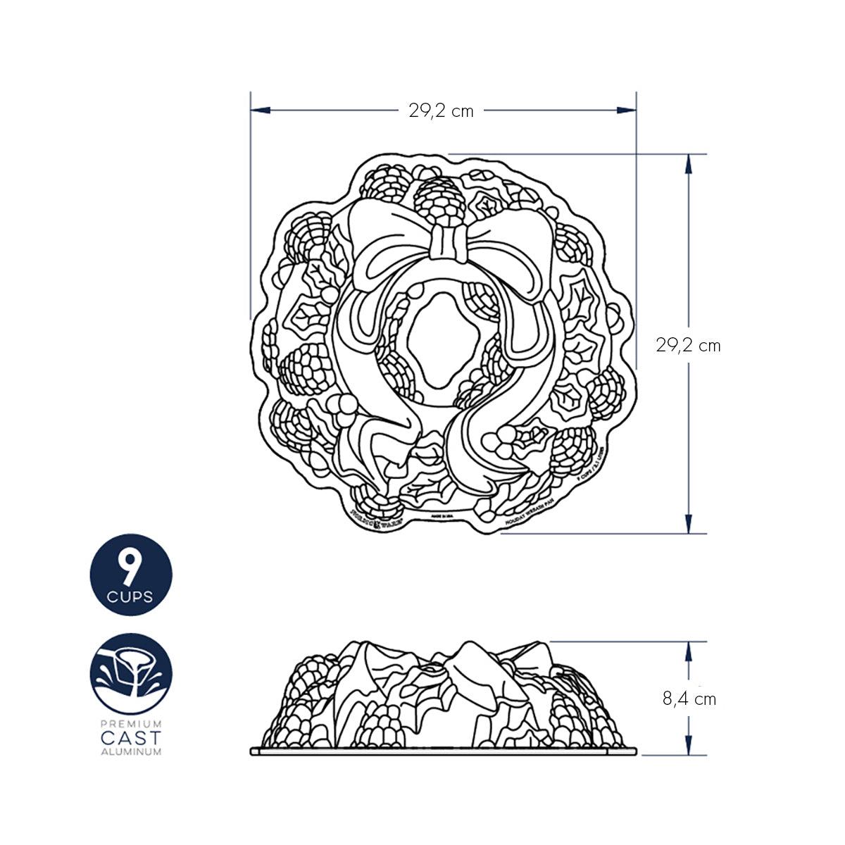Holiday Wreath Pan nordic ware NW 85348 Kunzi Shop 3