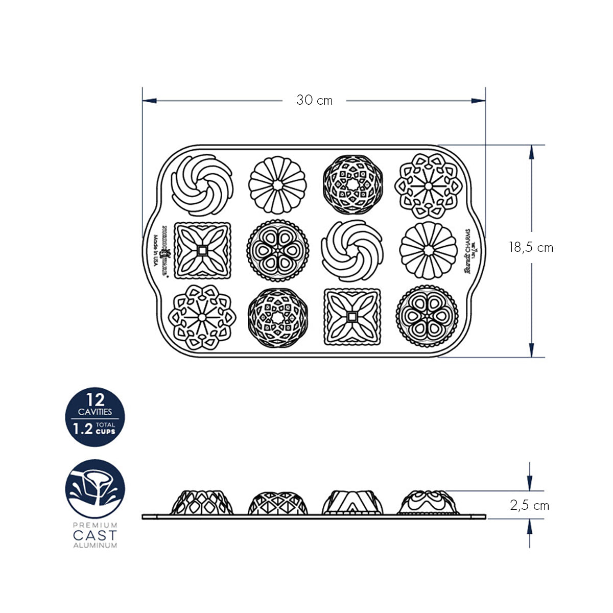 Bundt Charms nordic ware NW 85677 Kunzi Shop 3