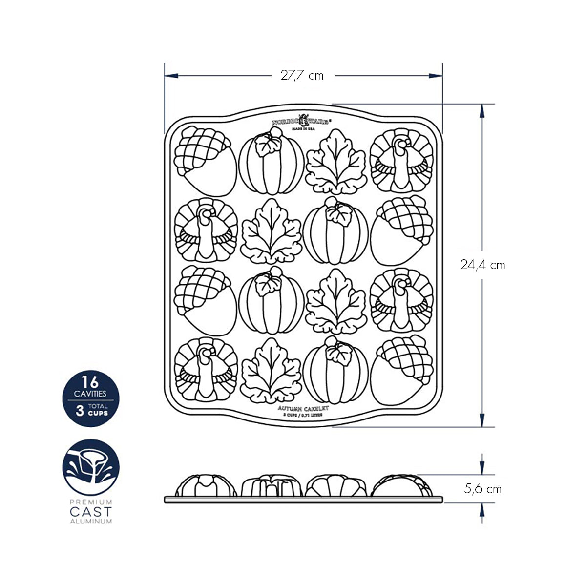 Autumn Cakelet Pan _ nordic ware NW 87048 Kunzi Shop 3