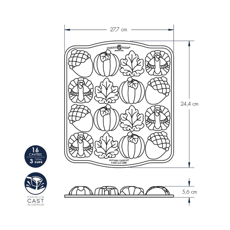 Autumn Cakelet Pan _ nordic ware NW 87048 Kunzi Shop