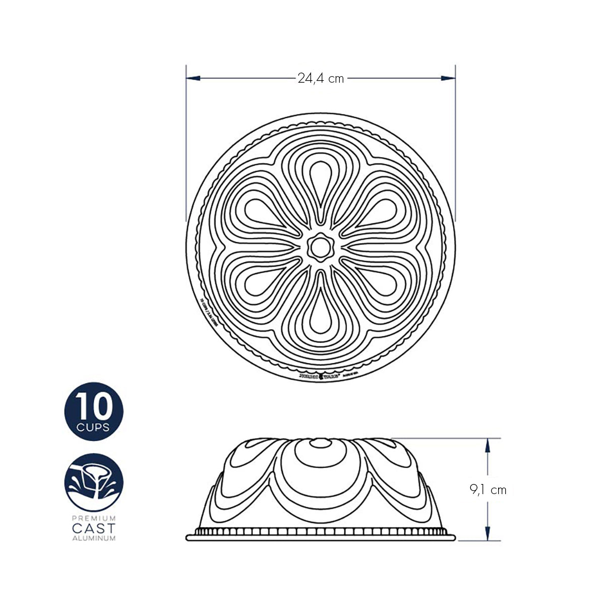 Chiffon Bundt Pan nordic ware NW 87477 Kunzi Shop 3