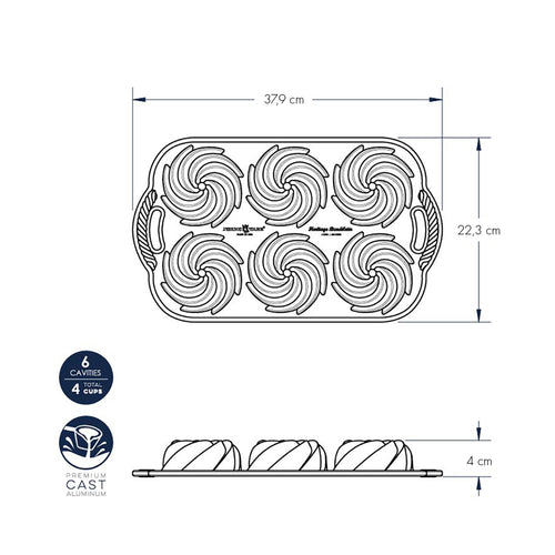 Heritage Bundtlette nordic ware NW 88077 Kunzi Shop