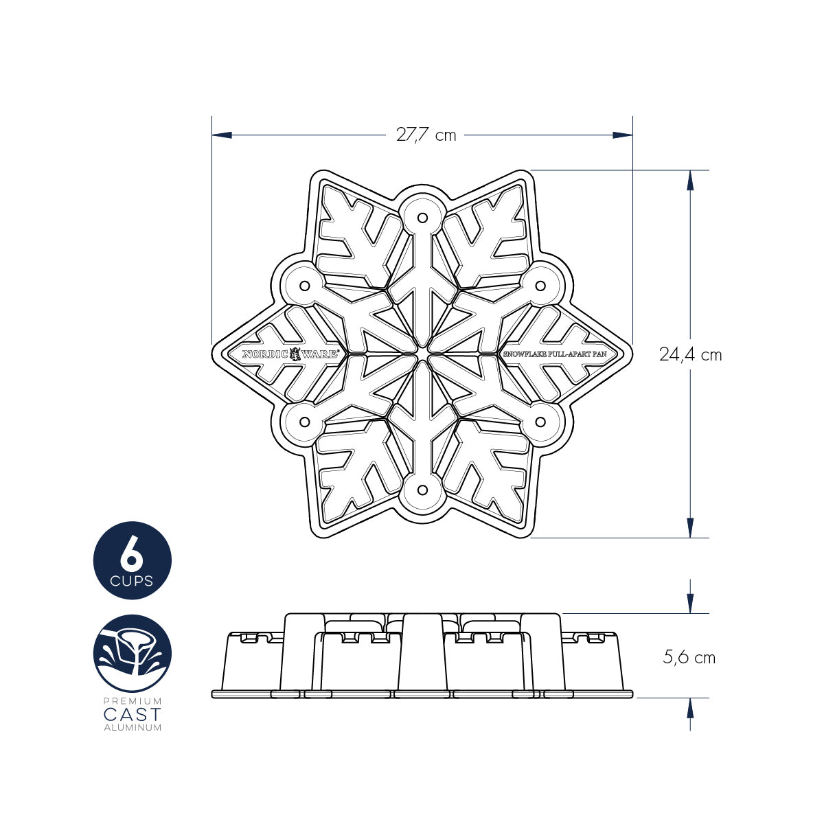 Snowflake Pan nordic ware NW 88248 Kunzi Shop 3