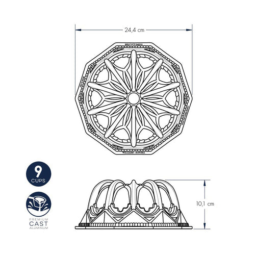 Vaulted Cathedral Bundt Pan nordic ware NW 88637 Kunzi Shop