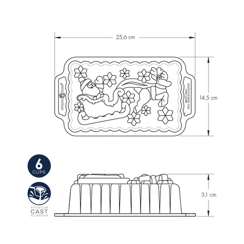 Santa’s Sleigh Loaf Pan nordic ware NW 90848 Kunzi Shop