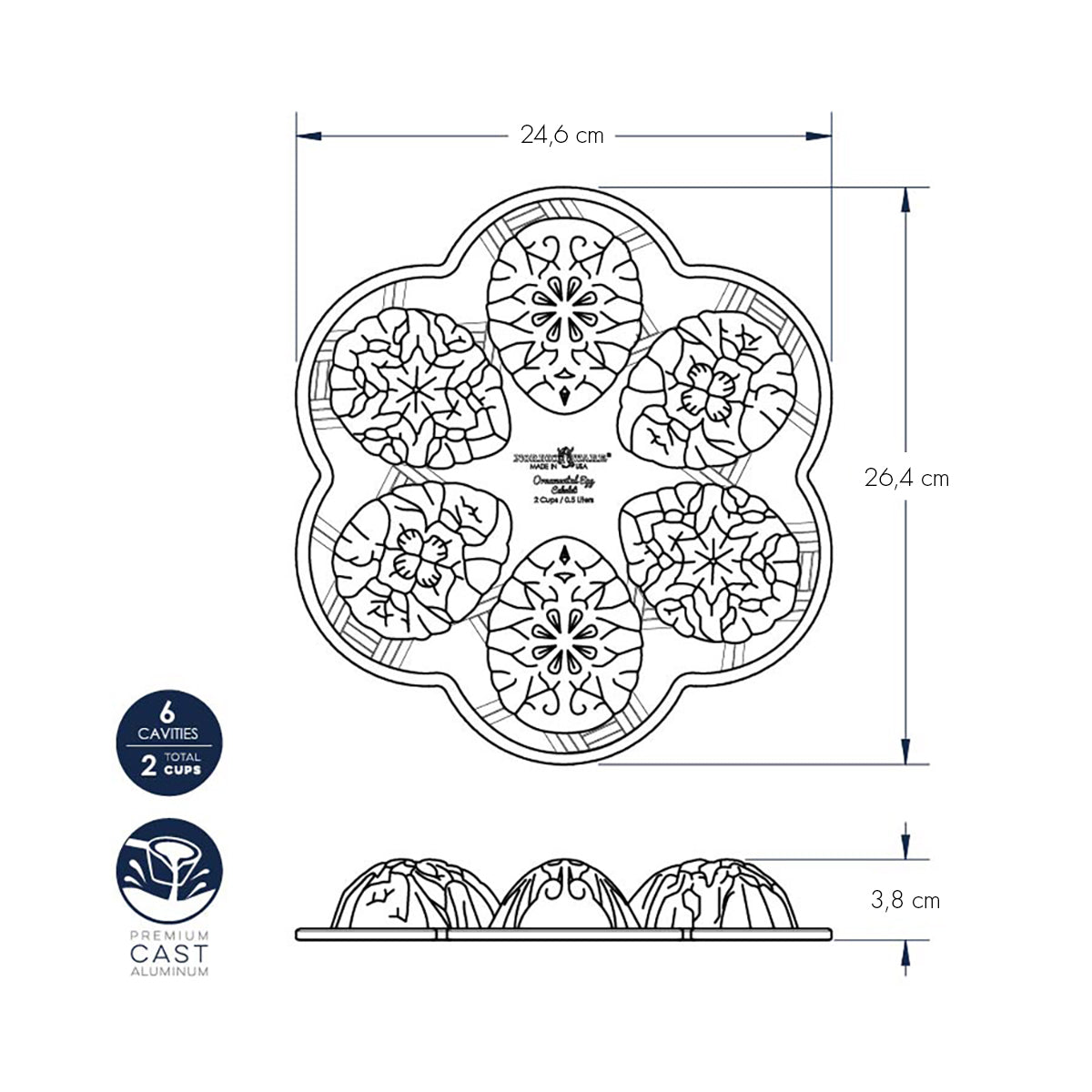 Zier-Ei-Kuchenform nordic ware NW 91548 Kunzi Shop 6
