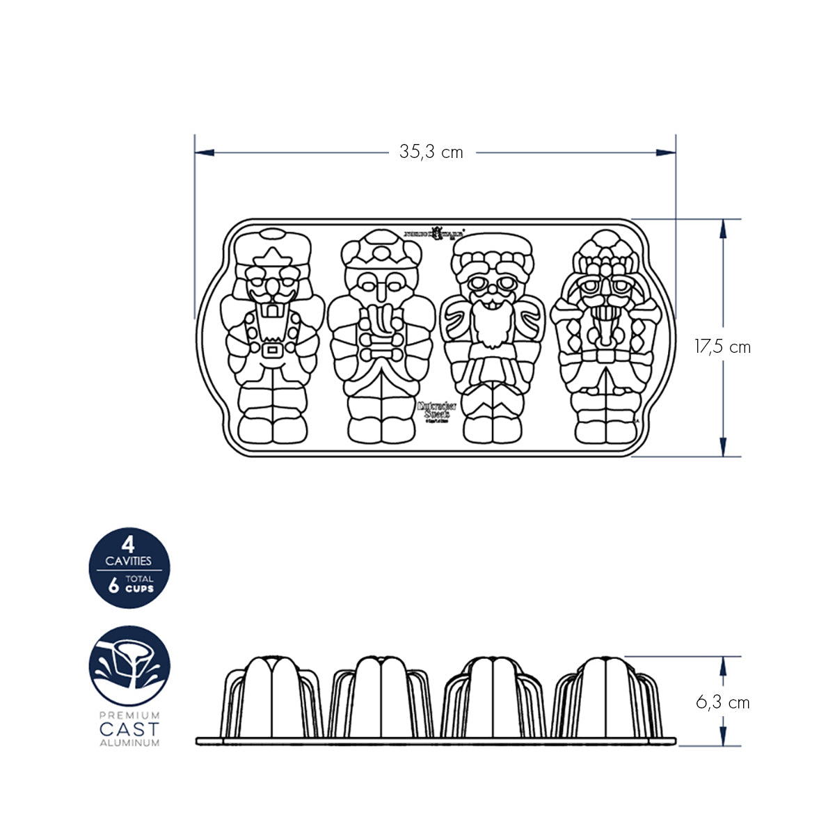 Nutcracker Sweets Cakelet nordic ware NW 92977 Kunzi Shop 3