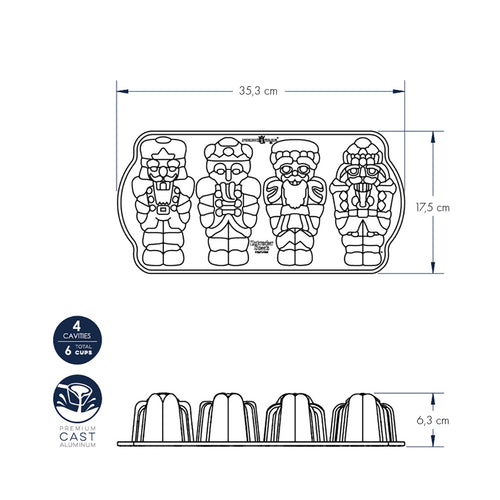 Nutcracker Sweets Cakelet nordic ware NW 92977 Kunzi Shop