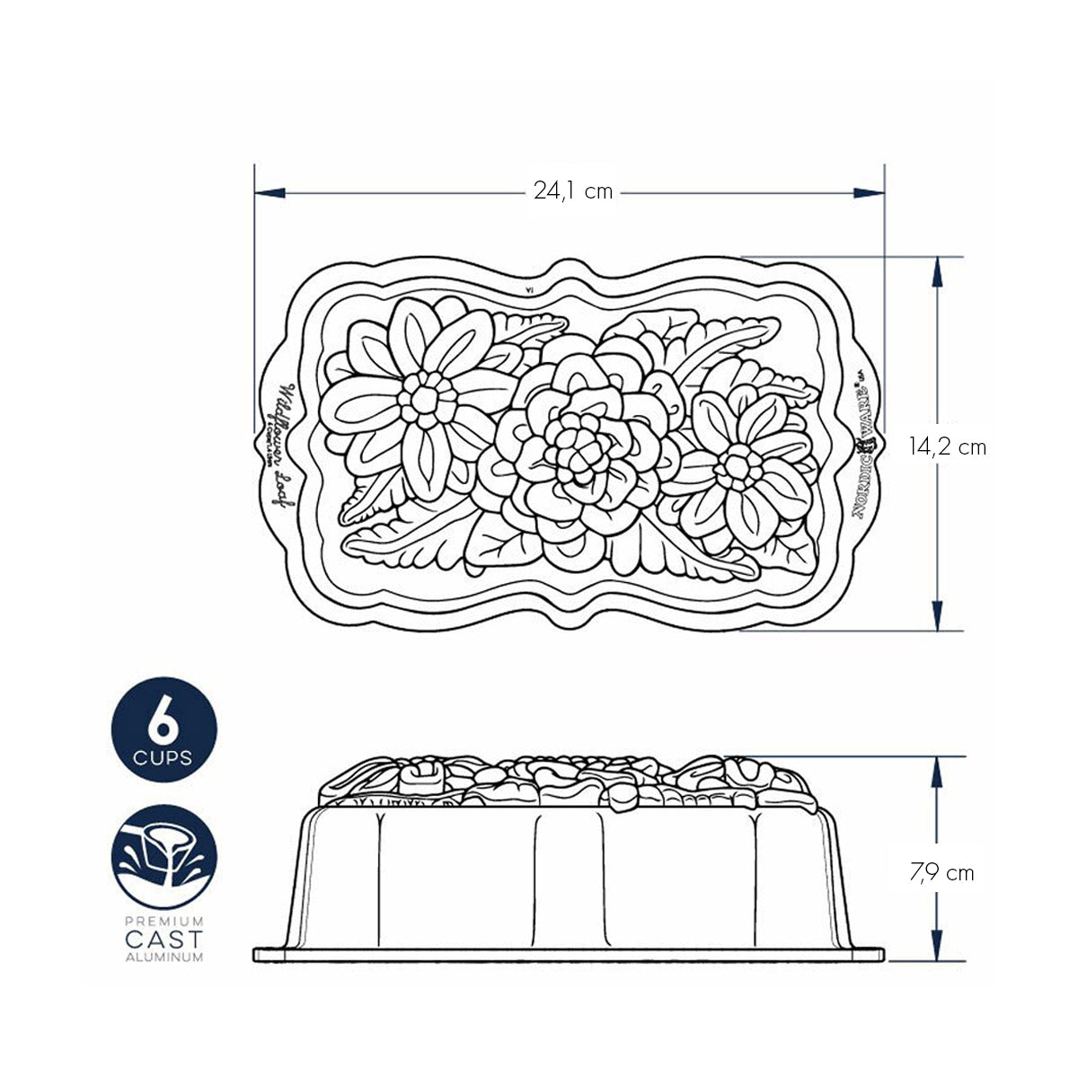 Wildblumen-Kuchenform nordic ware NW 93148 Kunzi Shop 3