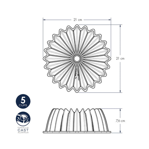 Backform Brilliance Bundt Pan 5-cup nordic ware NW 93277 Kunzi Shop