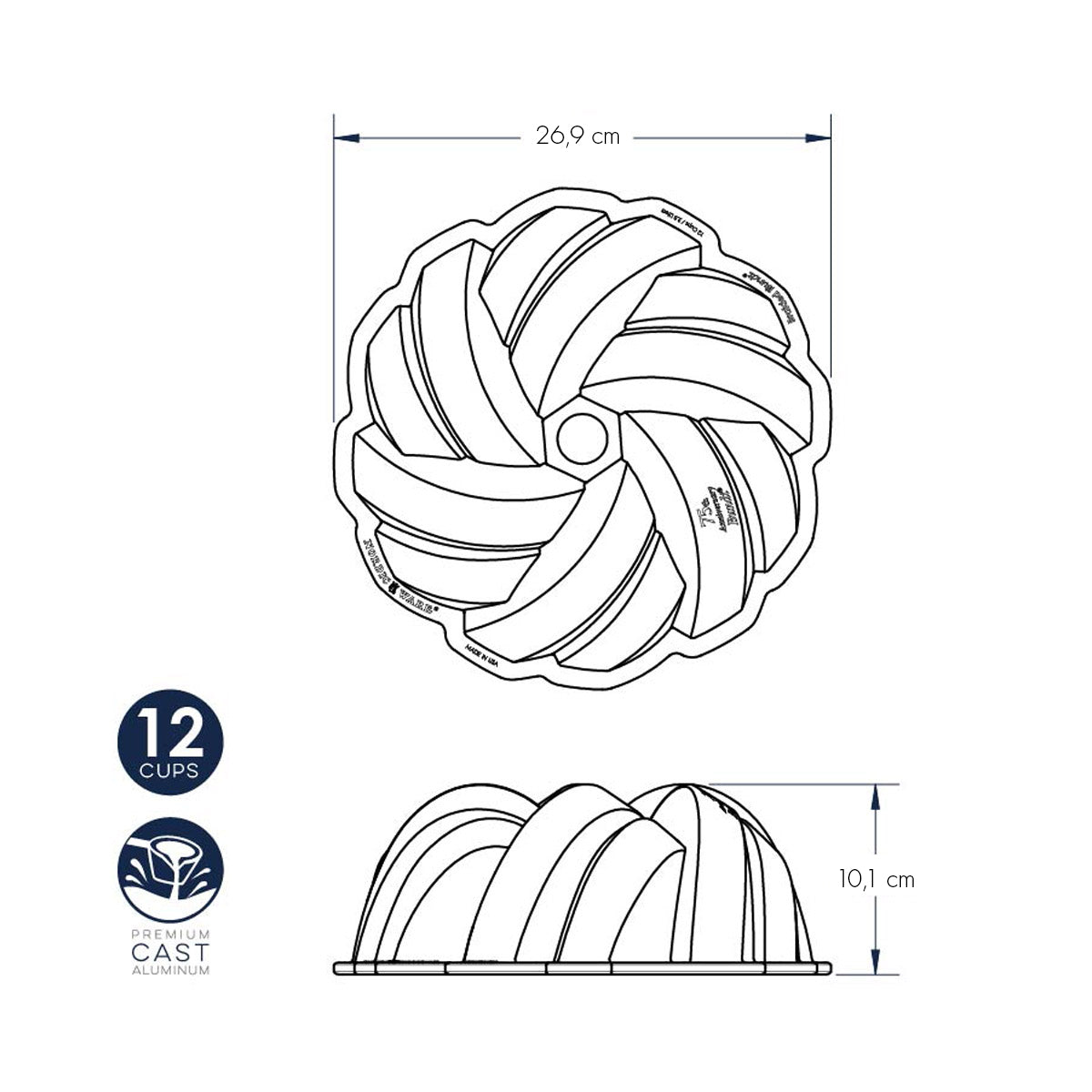 Bundt 75th Anniversary Braided nordic ware NW 95577 Kunzi Shop 3