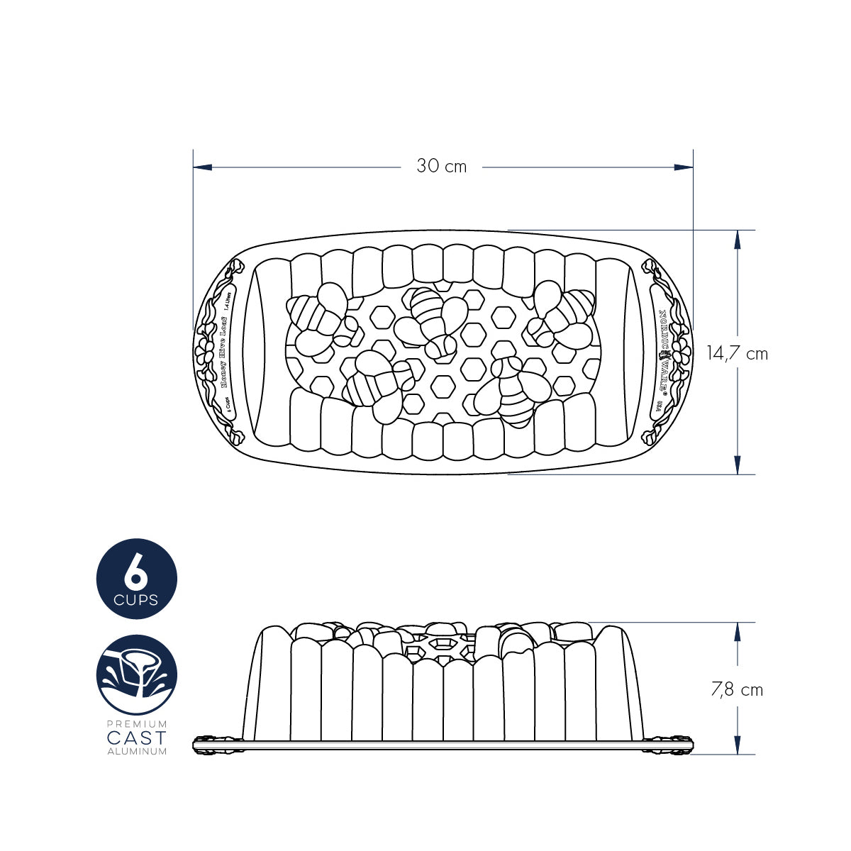 Honigbienen-Kastenform nordic ware NW 97048 Kunzi Shop 3