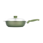 Dr. Green® - Guss-Hochrandpfanne mit Glasdeckel - cm 24 Induktion risoli RIS 00105DRIN/24 Kunzi Shop