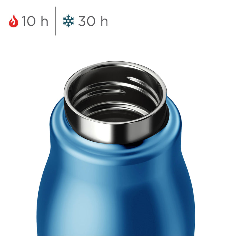 350 ml blaue Thermoflasche zoku ZK 141-BL Kunzi Shop