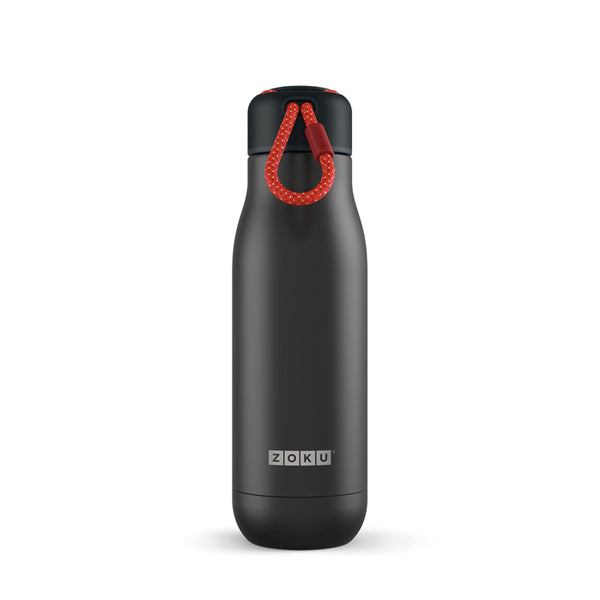 Zoku - Edelstahl Trinkflasche M 500ml Black zoku ZK 142-BLK Kunzi Shop