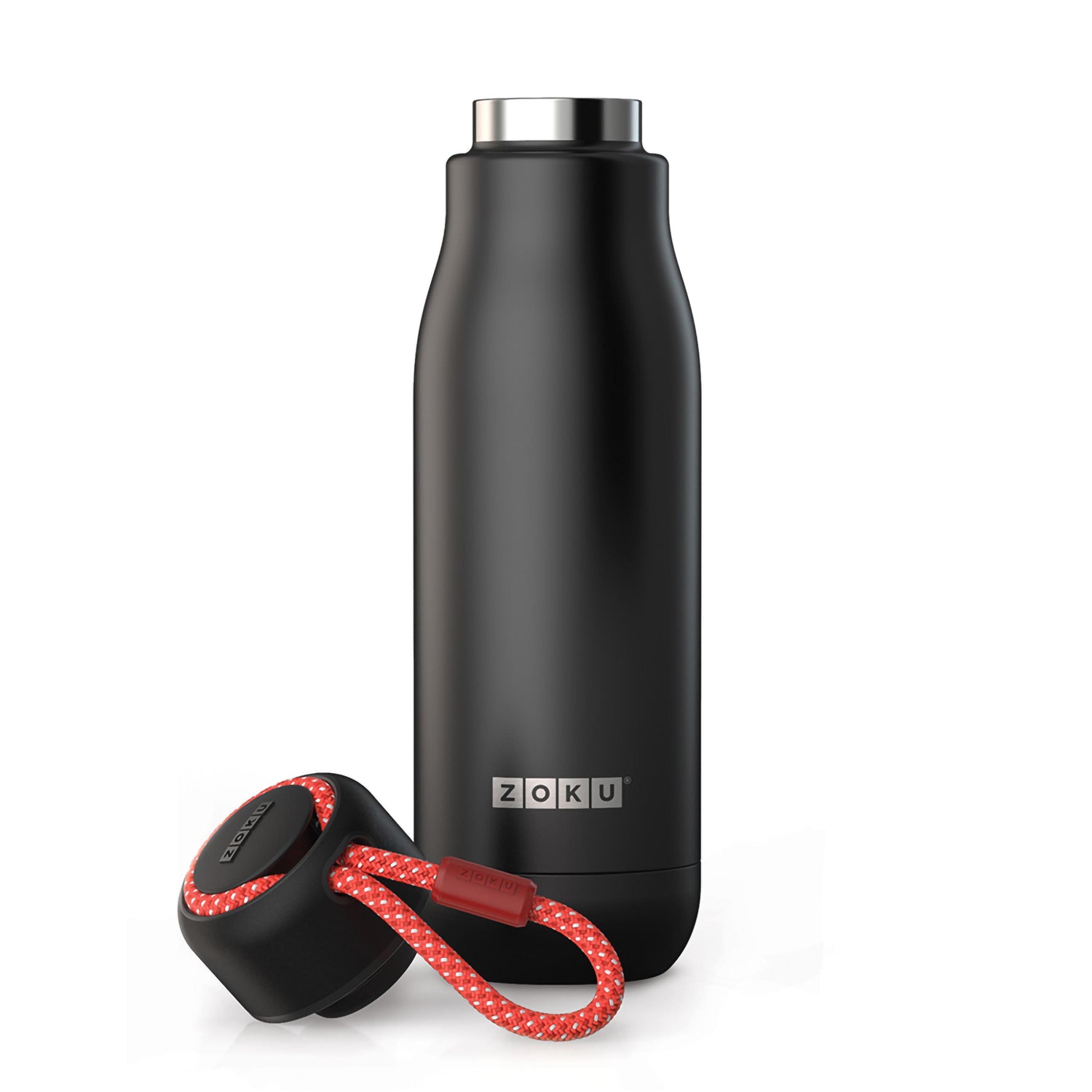 Edelstahl Trinkflasche M 500ml Black zoku ZK 142-BLK Kunzi Shop 3