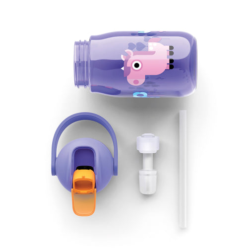 Kindertrinkflasche Flip Straw Purple zoku ZK 201 PU Kunzi Shop