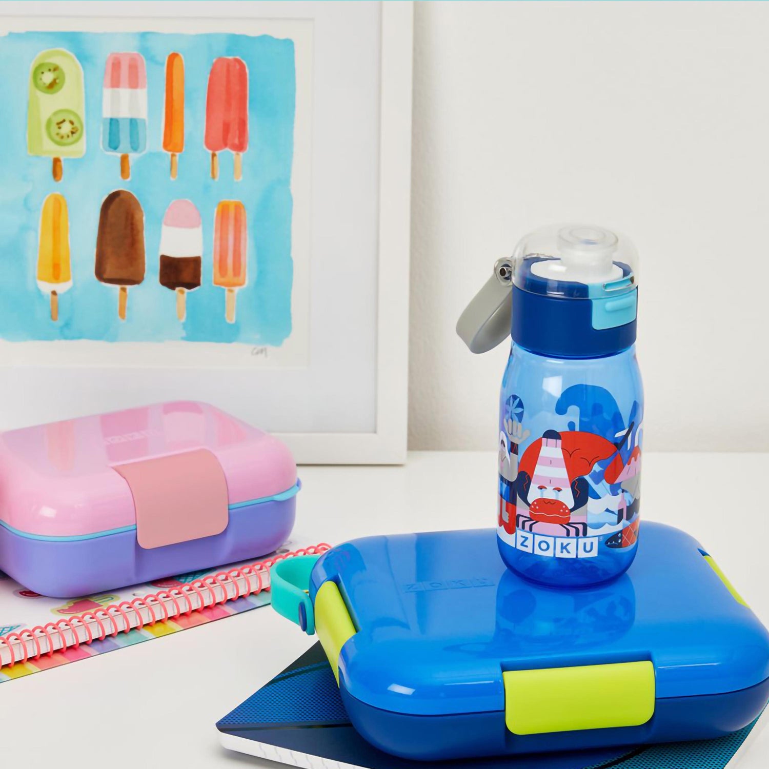 Zoku - Kindertrinkflasche Flip Gulp Blue zoku ZK 202 BL Kunzi Shop 3