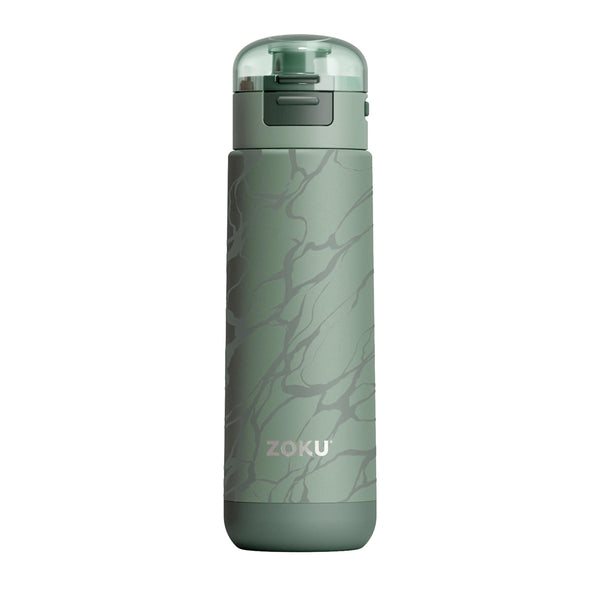 Zoku - Edelstahl Trinkflasche Sport 0,5L Green Marble zoku ZK 504-303 Kunzi Shop