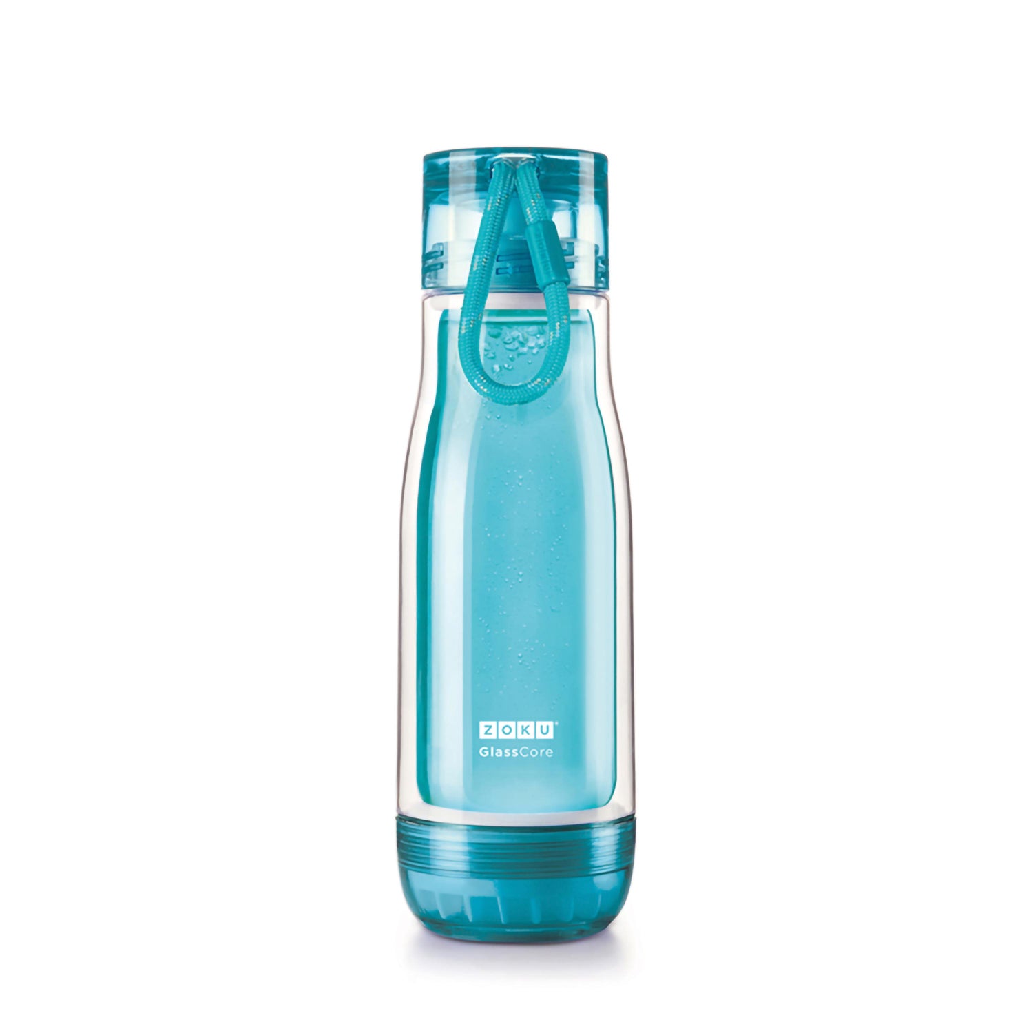 Trinkflasche Glass Core 475ml Teal zoku ZK CBE G LB Kunzi Shop 1