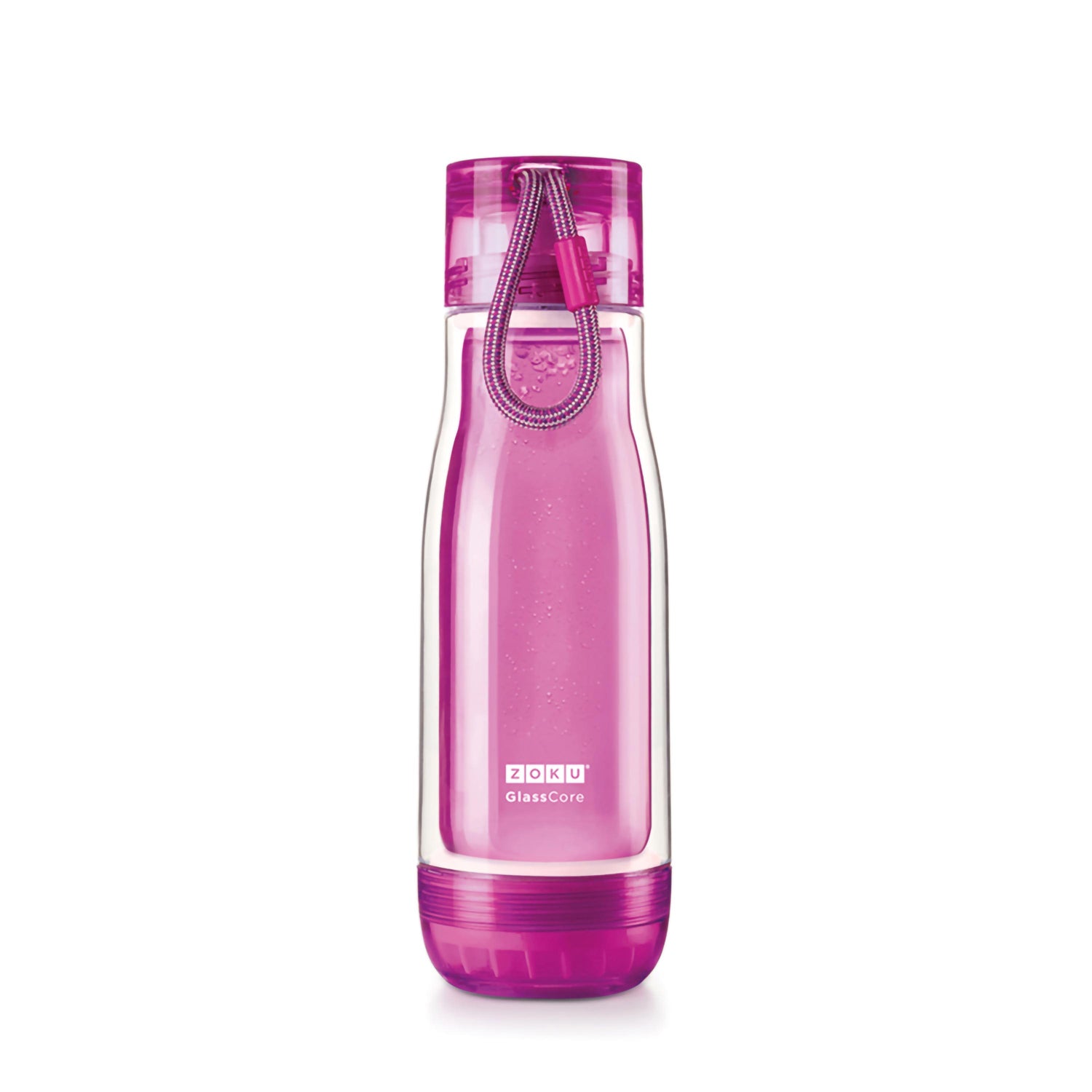 Trinkflasche Glass Core 475ml Purple zoku ZK CBE G PU Kunzi Shop 1