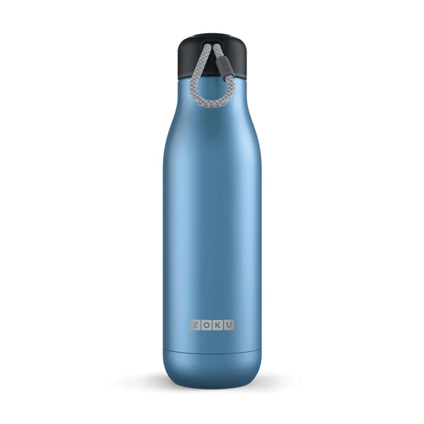 Zoku - Edelstahl Trinkflasche L 750ml Blue zoku ZK SSB L BL Kunzi Shop