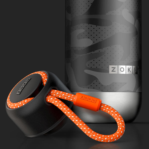 Zoku - Edelstahl Trinkflasche M 500ml Black Camo zoku ZK SSB M CM Kunzi Shop